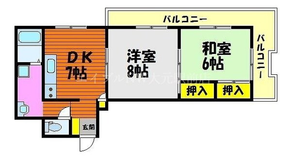 ハイツ岡本の物件間取画像